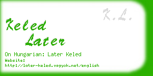 keled later business card